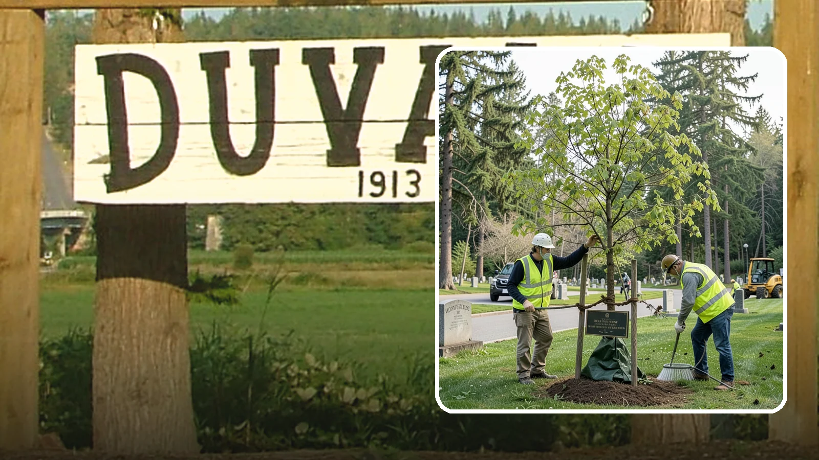 Memorial Tree Planting in Duvall, King County, WA - Dedicated planting of commemorative trees with donor coordination, plaque placement, and long-term establishment care.