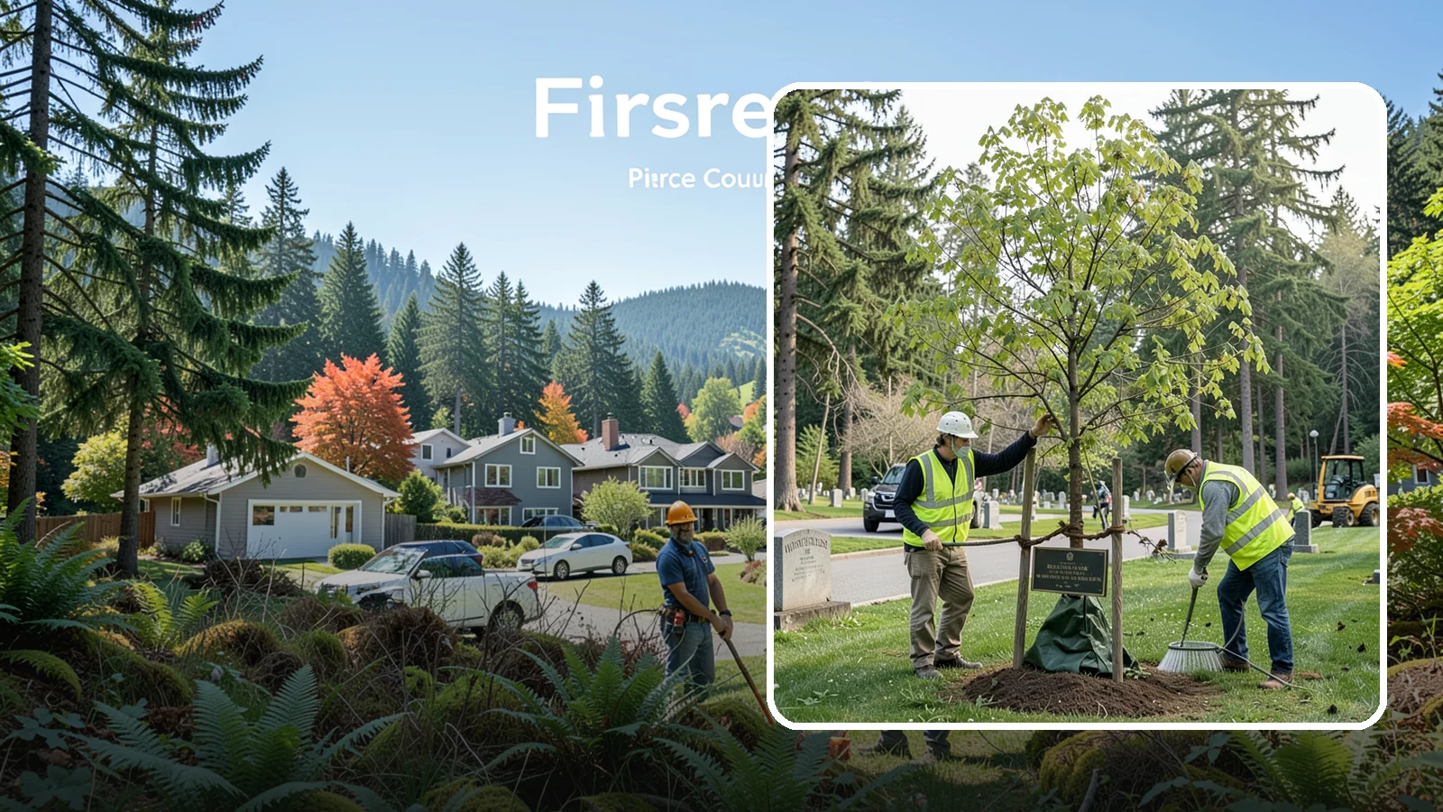 Memorial Tree Planting in Fircrest, Pierce County, WA - Dedicated planting of commemorative trees with donor coordination, plaque placement, and long-term establishment care.