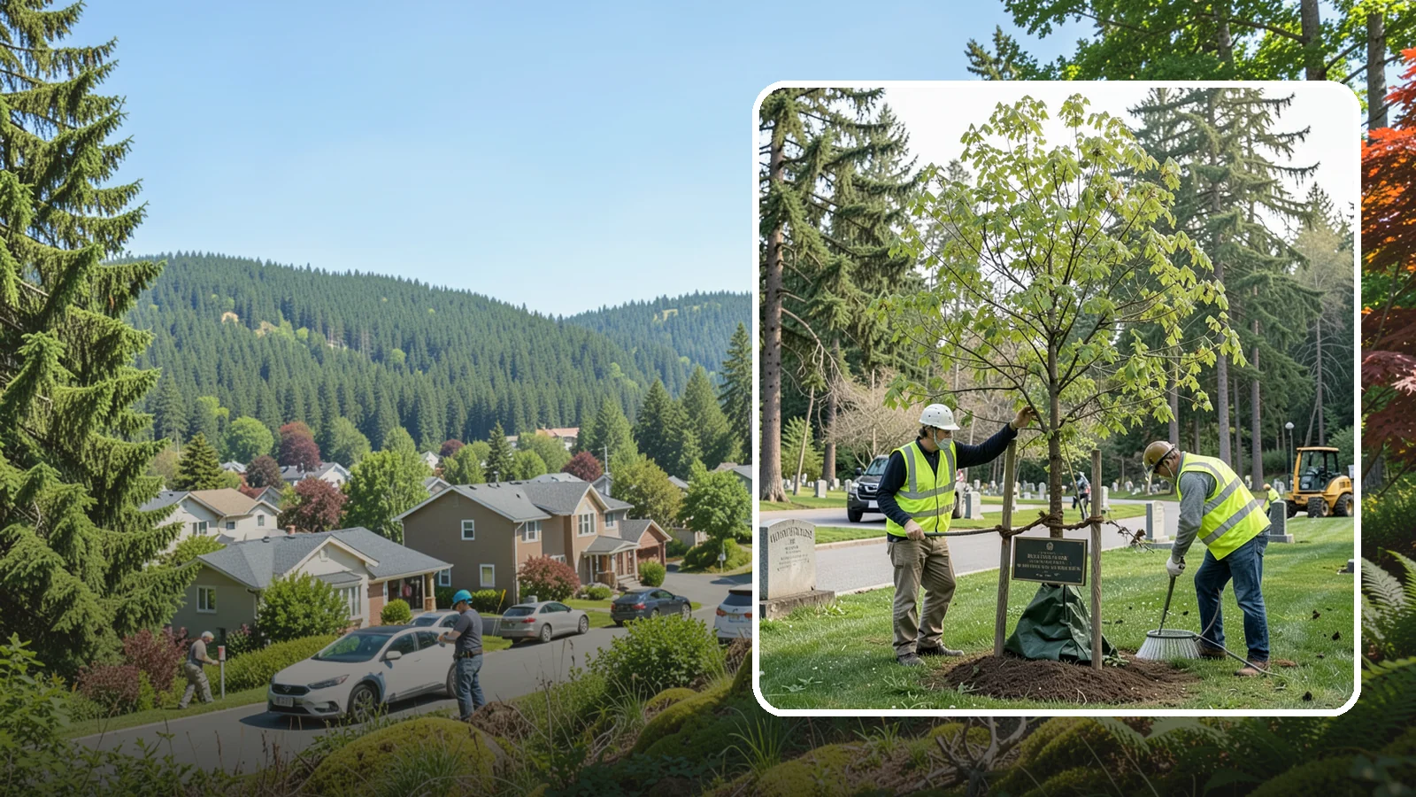 Memorial Tree Planting in Index, Snohomish County, WA - Dedicated planting of commemorative trees with donor coordination, plaque placement, and long-term establishment care.