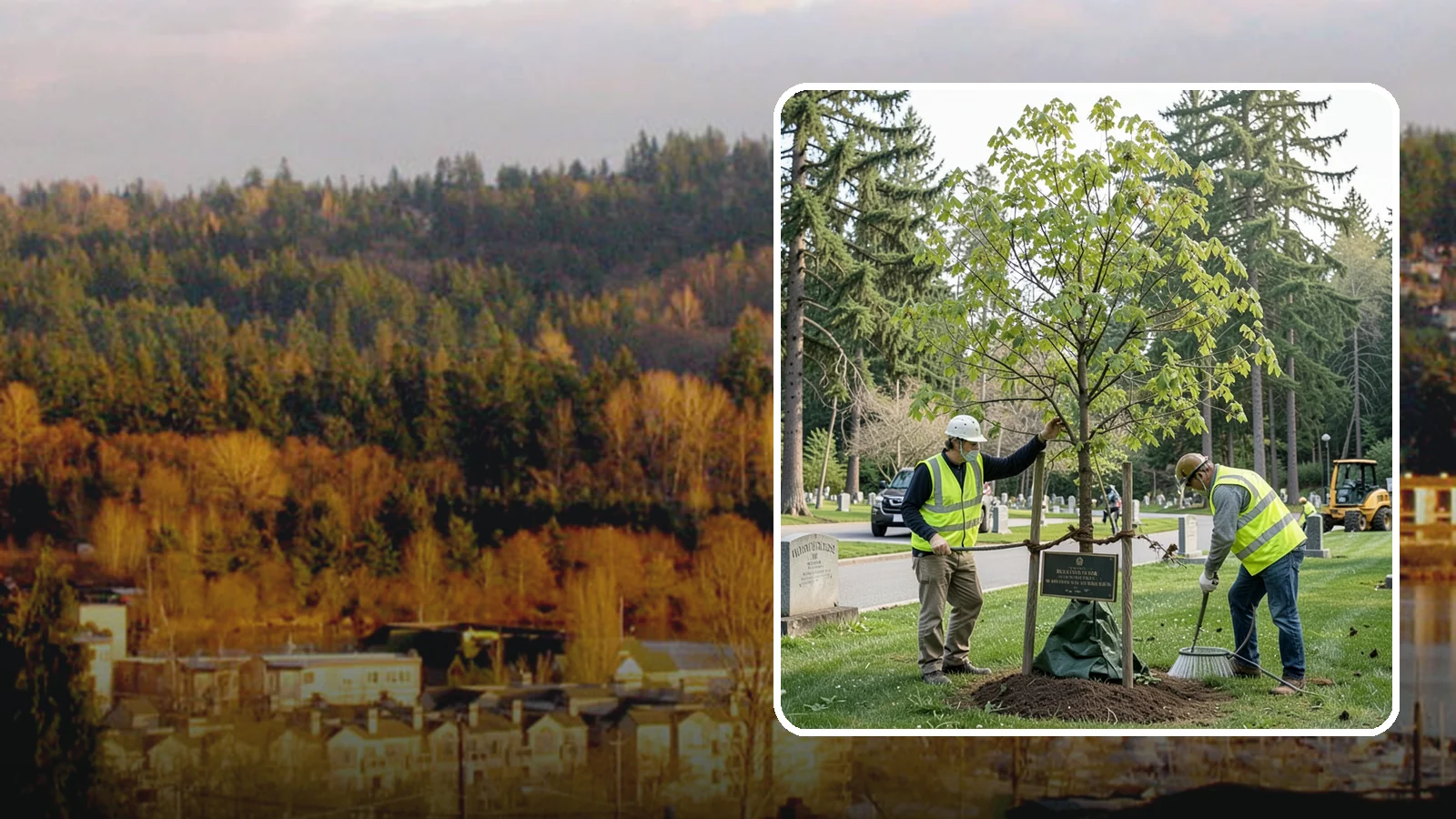 Memorial Tree Planting in Kenmore, King County, WA - Dedicated planting of commemorative trees with donor coordination, plaque placement, and long-term establishment care.