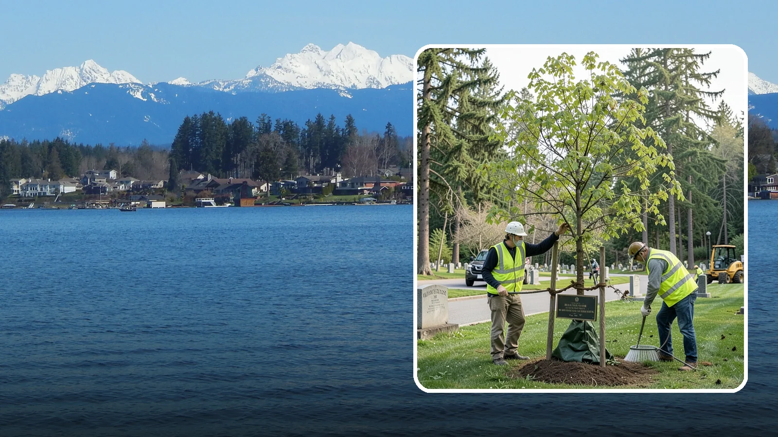 Memorial Tree Planting in Lake Stevens, Snohomish County, WA - Dedicated planting of commemorative trees with donor coordination, plaque placement, and long-term establishment care.