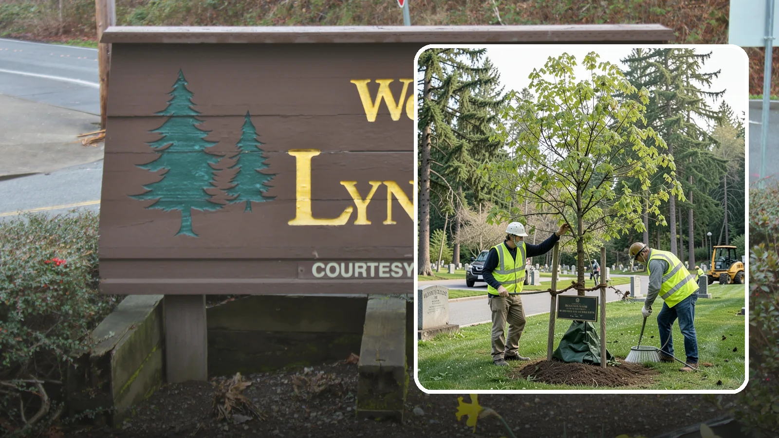 Memorial Tree Planting in Lynnwood, Snohomish County, WA - Dedicated planting of commemorative trees with donor coordination, plaque placement, and long-term establishment care.
