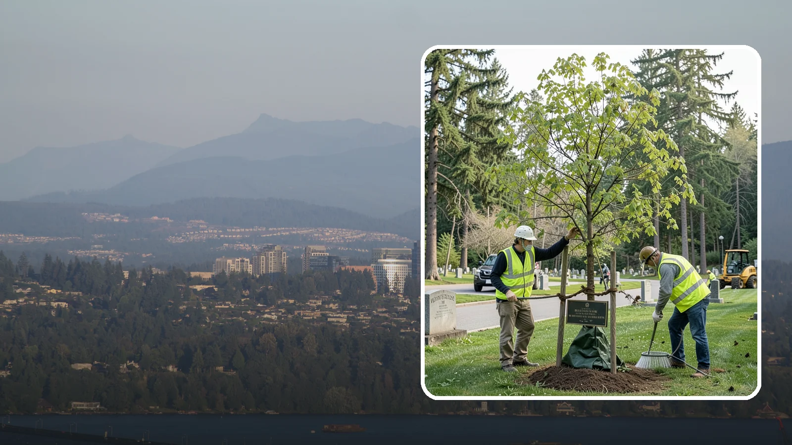Memorial Tree Planting in Medina, King County, WA - Dedicated planting of commemorative trees with donor coordination, plaque placement, and long-term establishment care.