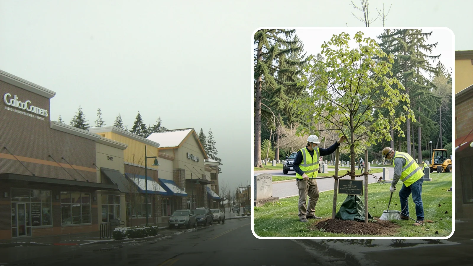 Memorial Tree Planting in Mill Creek, Snohomish County, WA - Dedicated planting of commemorative trees with donor coordination, plaque placement, and long-term establishment care.