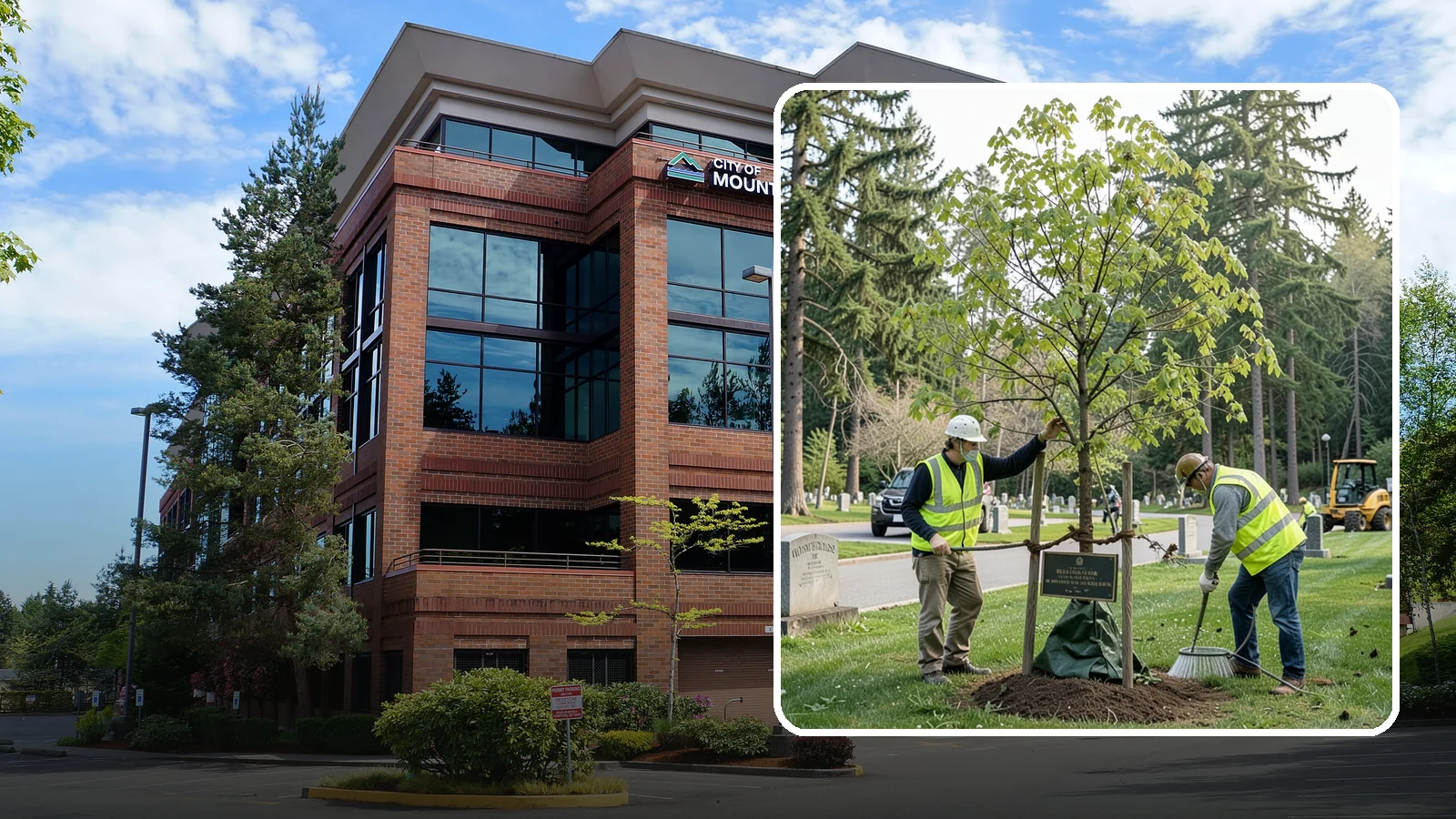 Memorial Tree Planting in Mountlake Terrace, Snohomish County, WA - Dedicated planting of commemorative trees with donor coordination, plaque placement, and long-term establishment care.