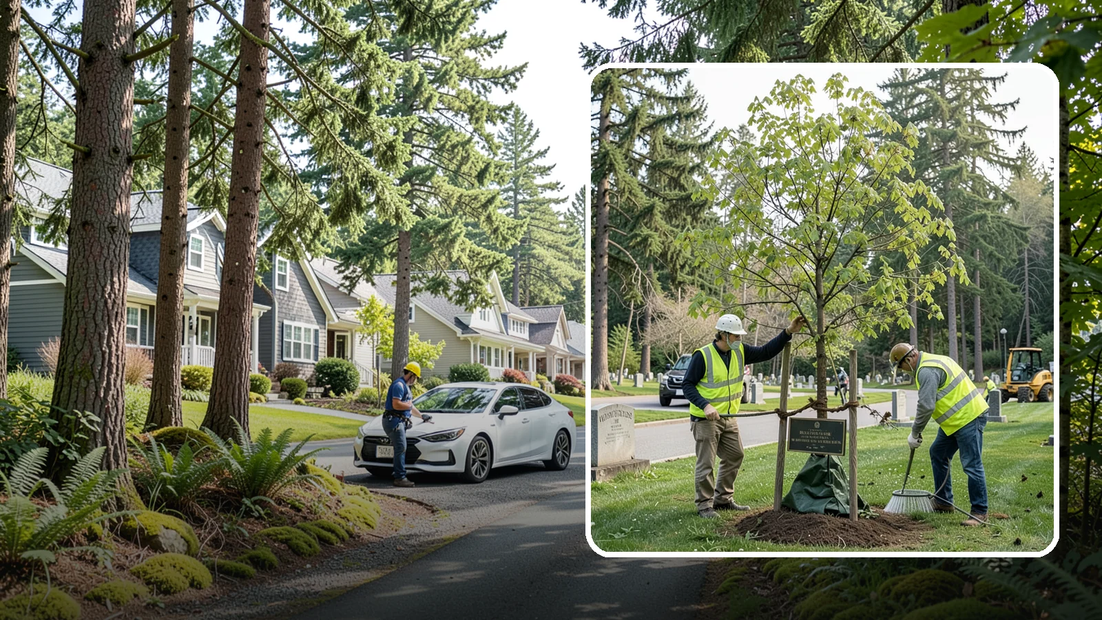 Memorial Tree Planting in Normandy Park, King County, WA - Dedicated planting of commemorative trees with donor coordination, plaque placement, and long-term establishment care.