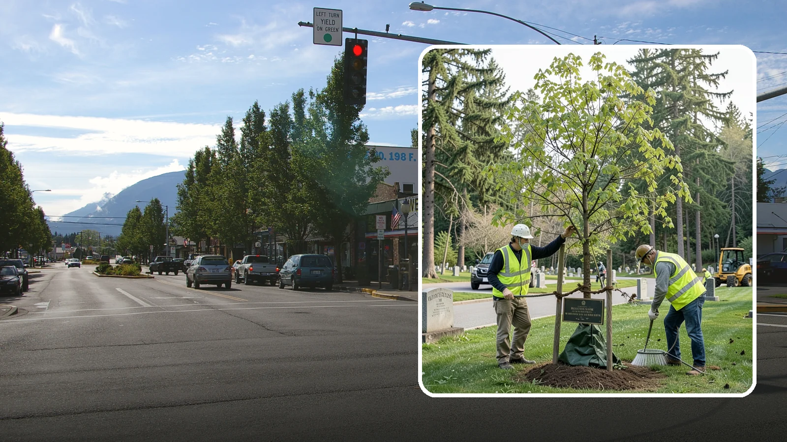 Memorial Tree Planting in North Bend, King County, WA - Dedicated planting of commemorative trees with donor coordination, plaque placement, and long-term establishment care.