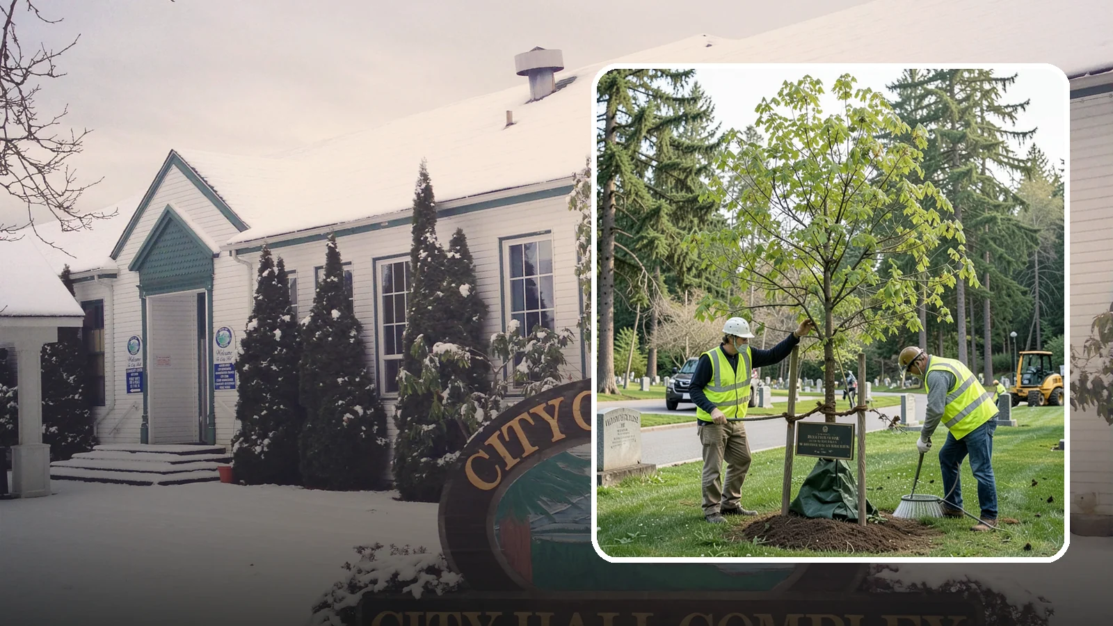 Memorial Tree Planting in Pacific, King County, WA - Dedicated planting of commemorative trees with donor coordination, plaque placement, and long-term establishment care.