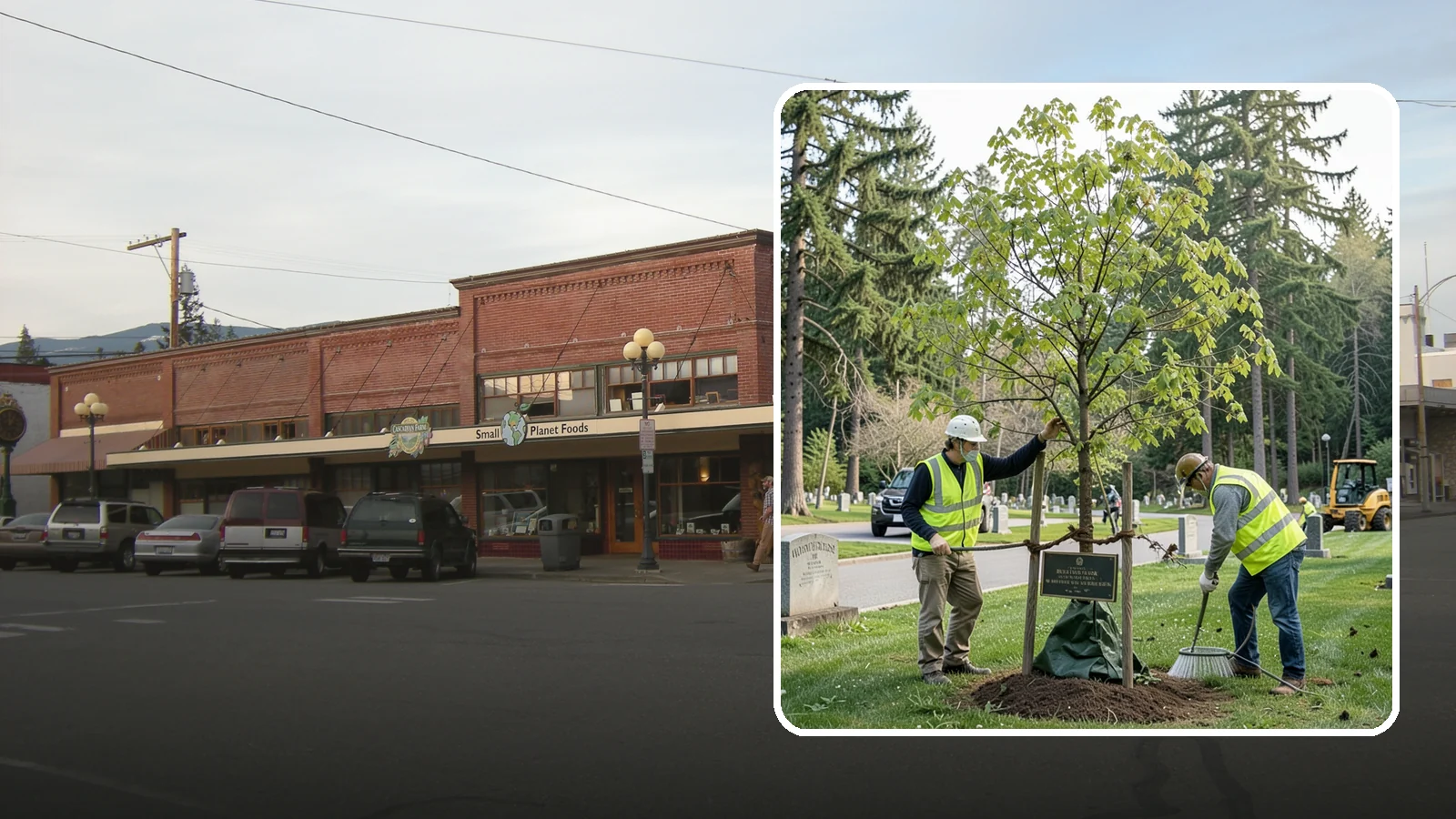 Memorial Tree Planting in Sedro-Woolley, Skagit County, WA - Dedicated planting of commemorative trees with donor coordination, plaque placement, and long-term establishment care.