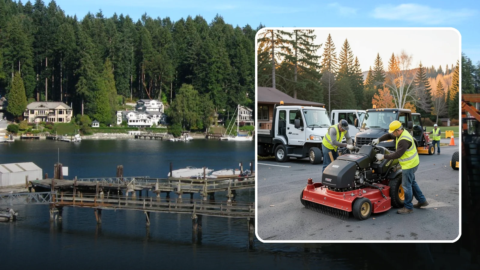 Mower Fleet Servicing in Gig Harbor, Pierce County, WA - Blade, deck, and engine service that keeps a mowing fleet cutting cleanly all season.
