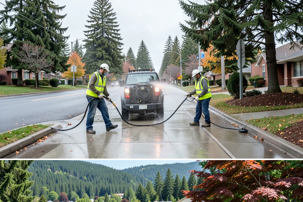 Mower Fleet Servicing in Index, Snohomish County, WA - The heaviest servicing happens in late winter and early spring to ready the fleet before growth accelerates.