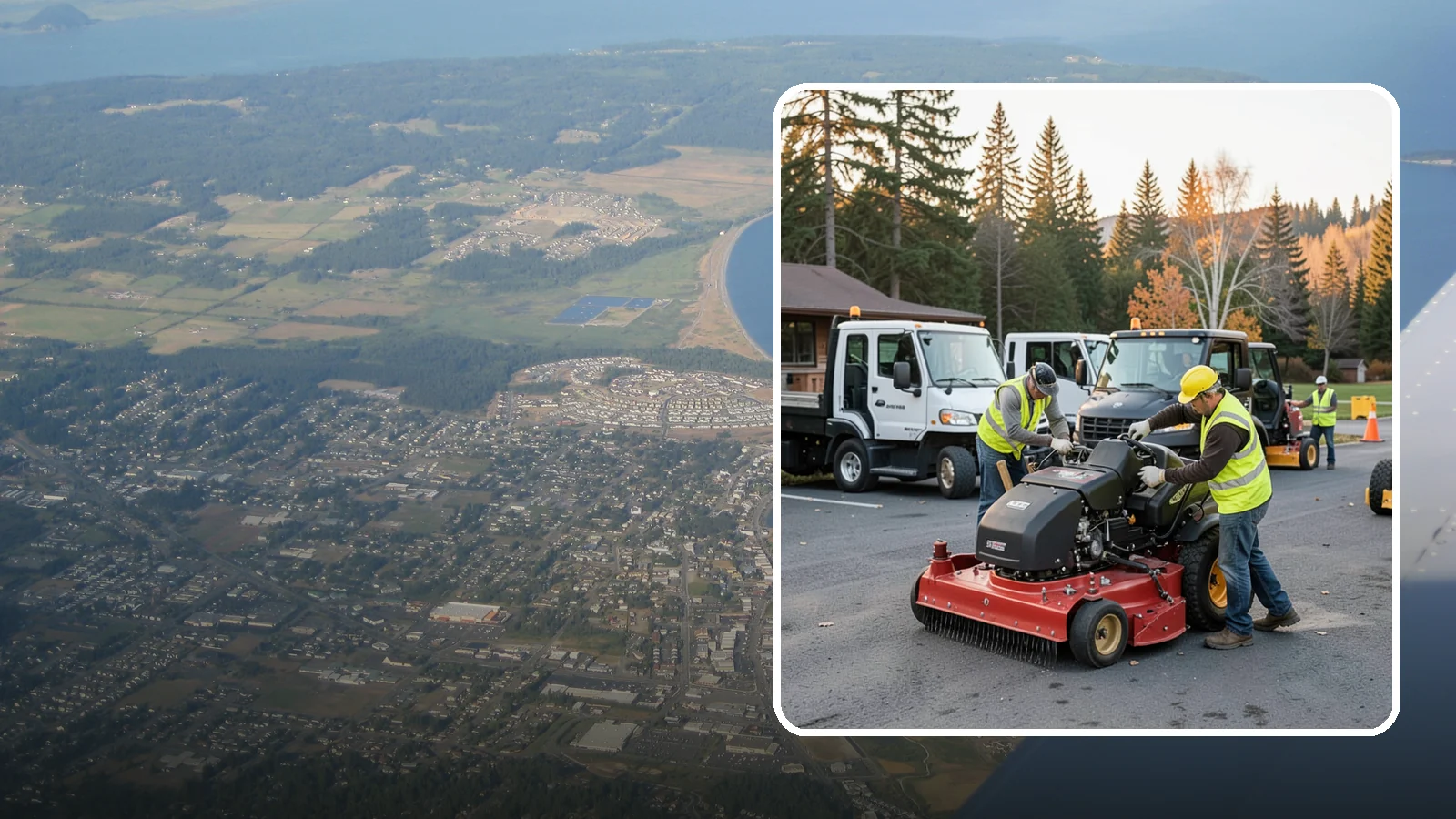 Mower Fleet Servicing in Oak Harbor, Island County, WA - Blade, deck, and engine service that keeps a mowing fleet cutting cleanly all season.