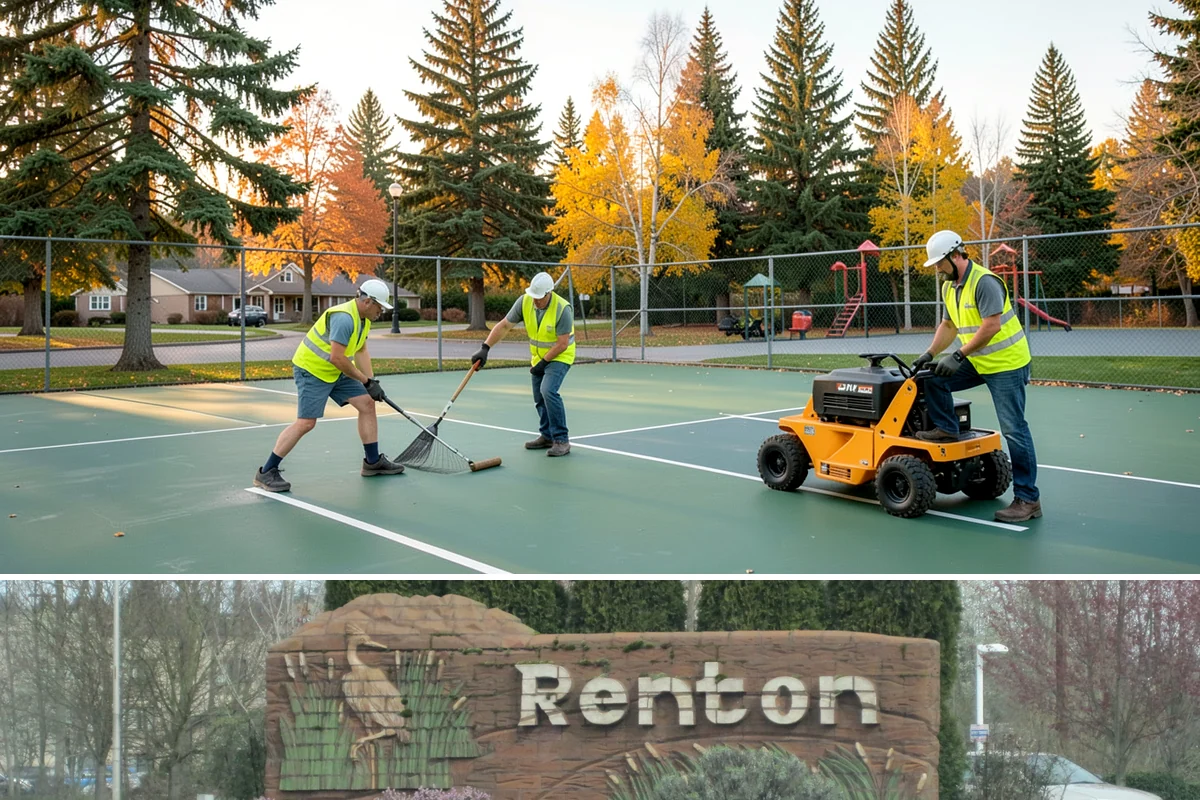Mower Fleet Servicing in Renton, King County, WA - The heaviest servicing happens in late winter and early spring to ready the fleet before growth accelerates.