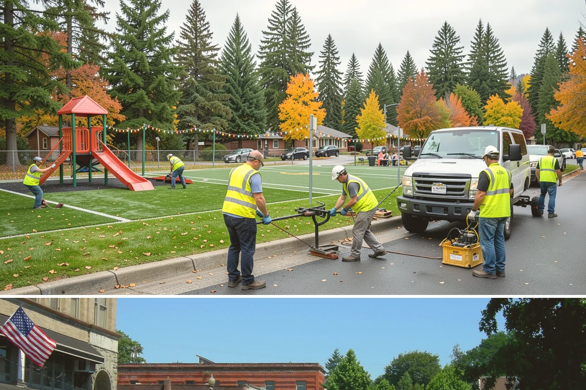 Mower Fleet Servicing in Snohomish, Snohomish County, WA - The heaviest servicing happens in late winter and early spring to ready the fleet before growth accelerates.