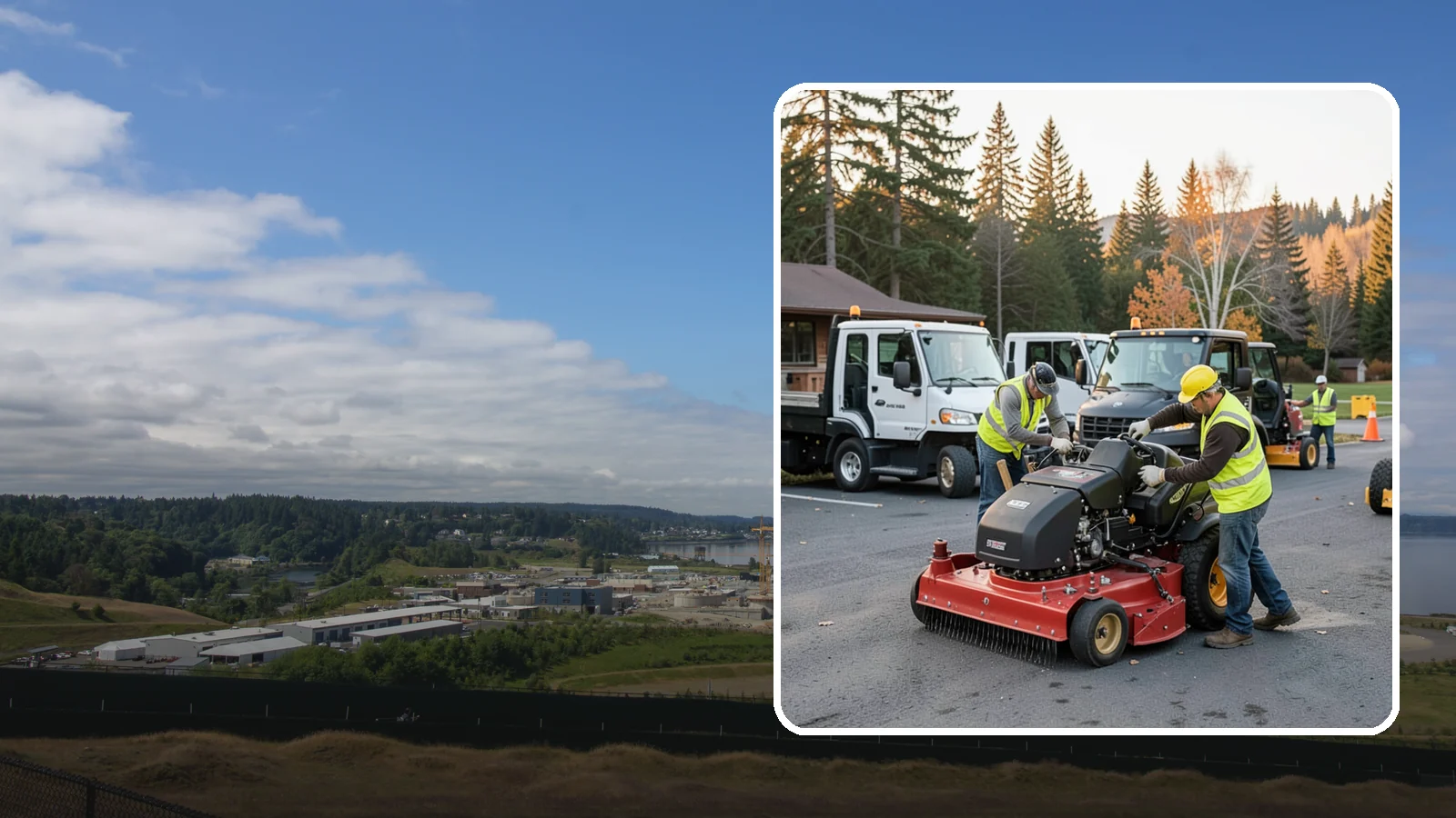 Mower Fleet Servicing in University Place, Pierce County, WA - Blade, deck, and engine service that keeps a mowing fleet cutting cleanly all season.