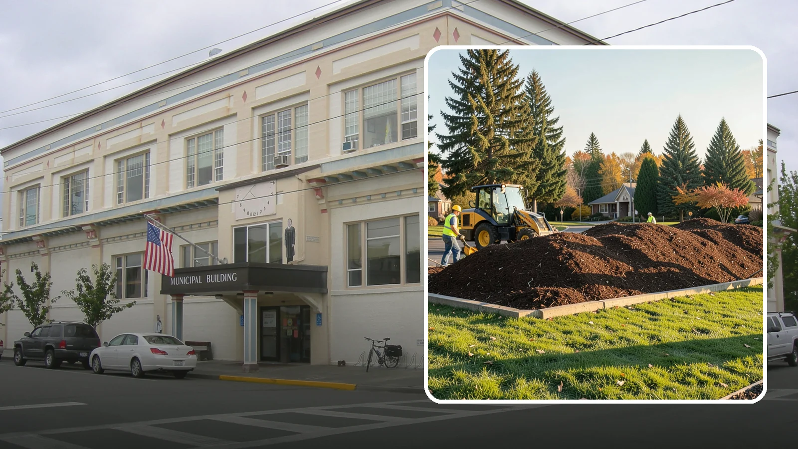 Mulch Installation in Anacortes, Skagit County, WA - Fresh mulch installation that suppresses weeds, retains moisture, and gives public beds a uniform finish.