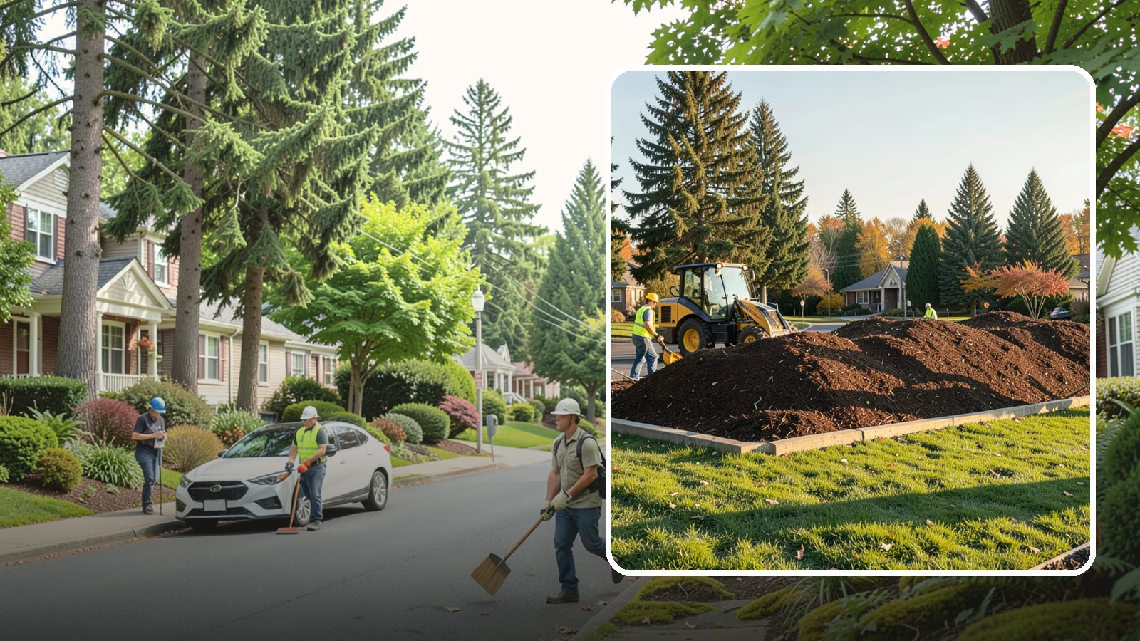 Mulch Installation in Beaux Arts Village, King County, WA - Fresh mulch installation that suppresses weeds, retains moisture, and gives public beds a uniform finish.
