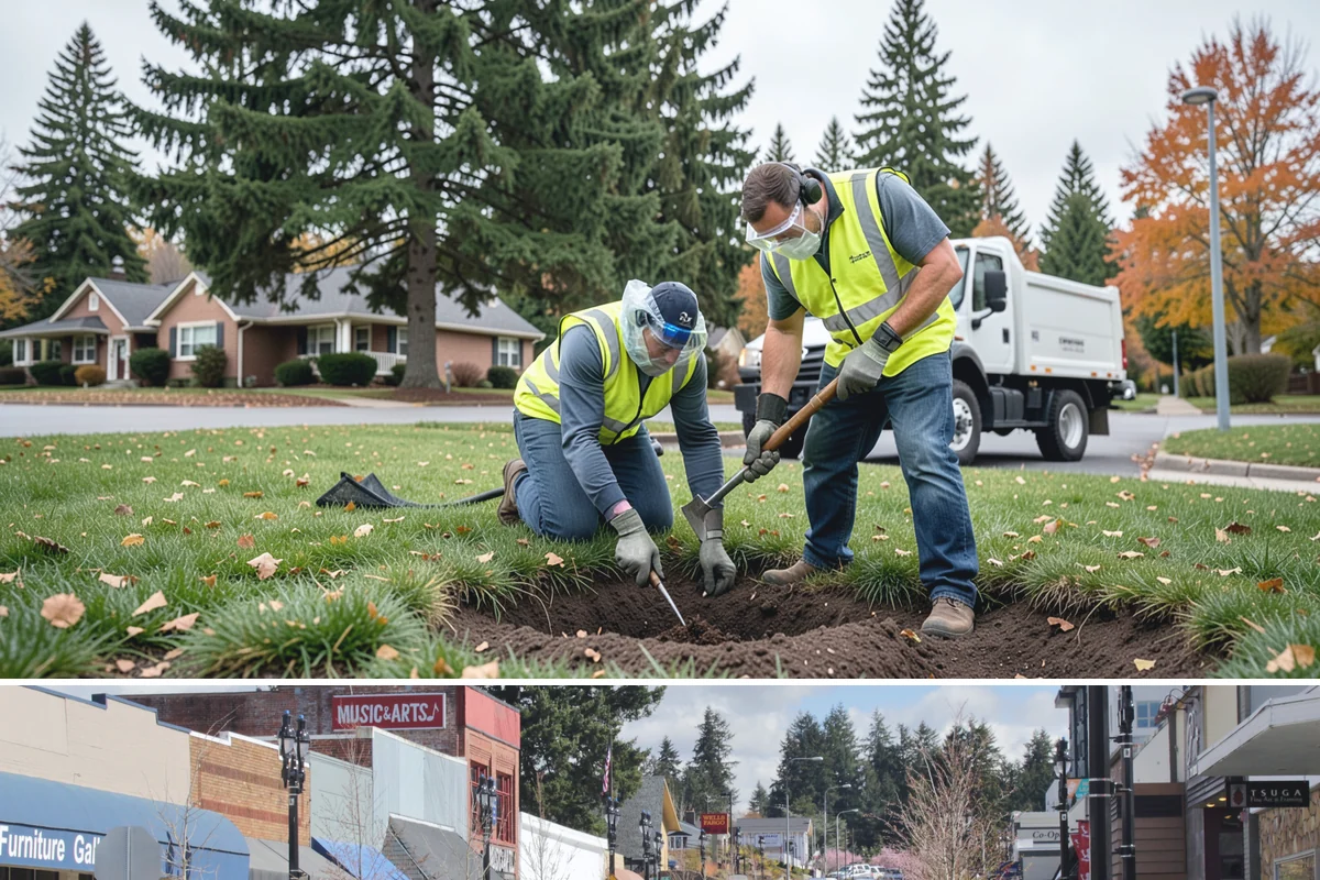 Mulch Installation in Bothell, King County, WA - Mulch is most commonly refreshed in spring to lock in moisture ahead of summer, with a lighter fall application to protect roots...