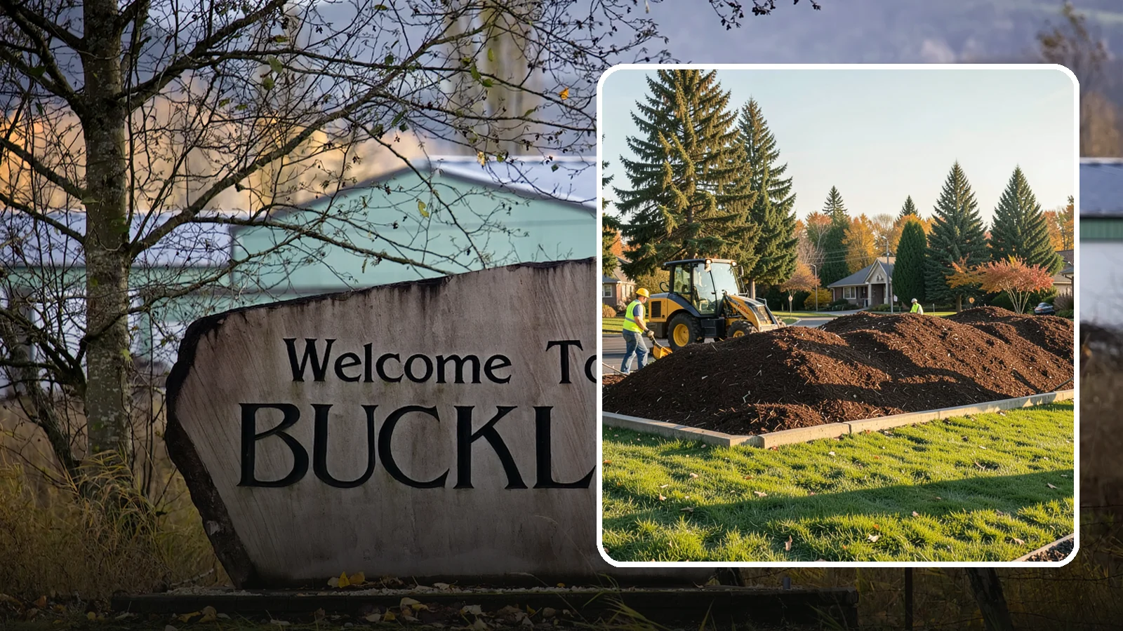Mulch Installation in Buckley, Pierce County, WA - Fresh mulch installation that suppresses weeds, retains moisture, and gives public beds a uniform finish.