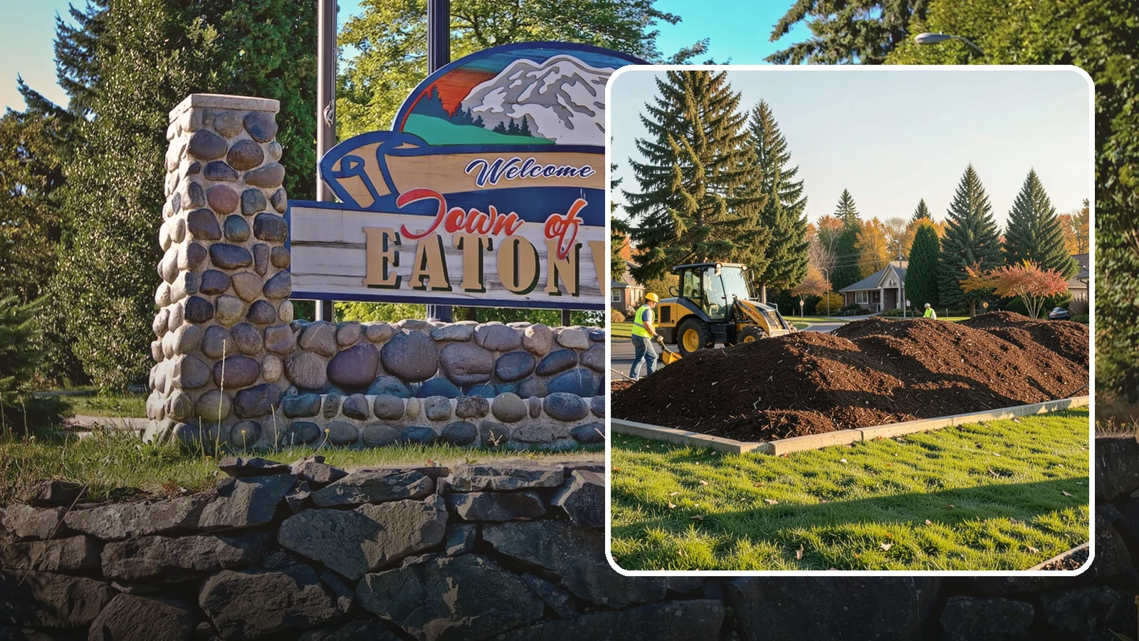 Mulch Installation in Eatonville, Pierce County, WA - Fresh mulch installation that suppresses weeds, retains moisture, and gives public beds a uniform finish.