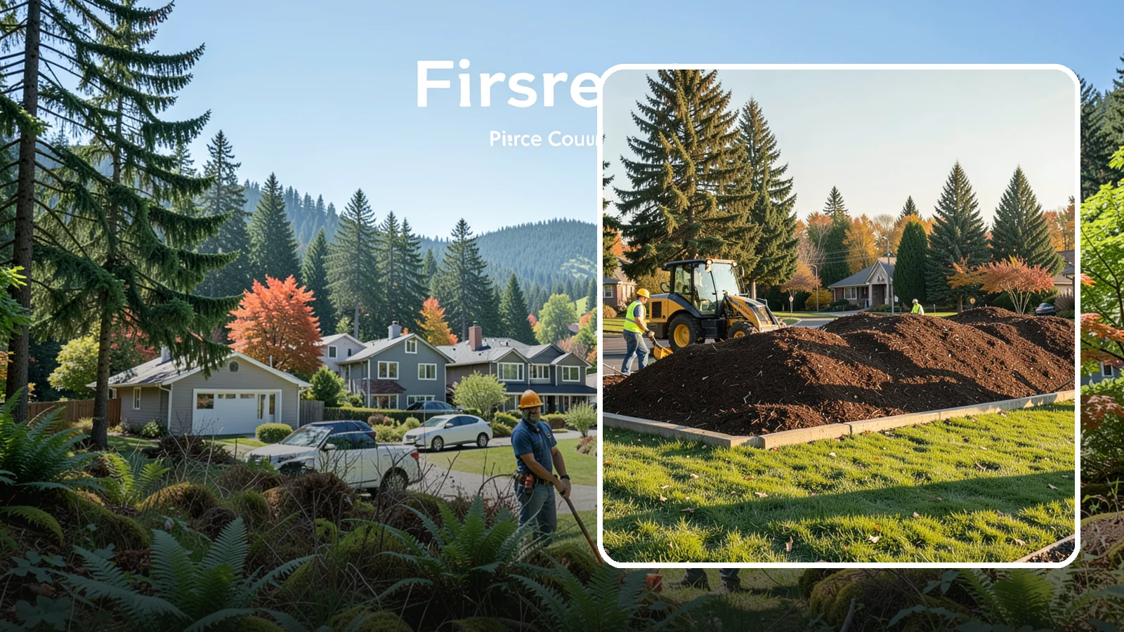 Mulch Installation in Fircrest, Pierce County, WA - Fresh mulch installation that suppresses weeds, retains moisture, and gives public beds a uniform finish.