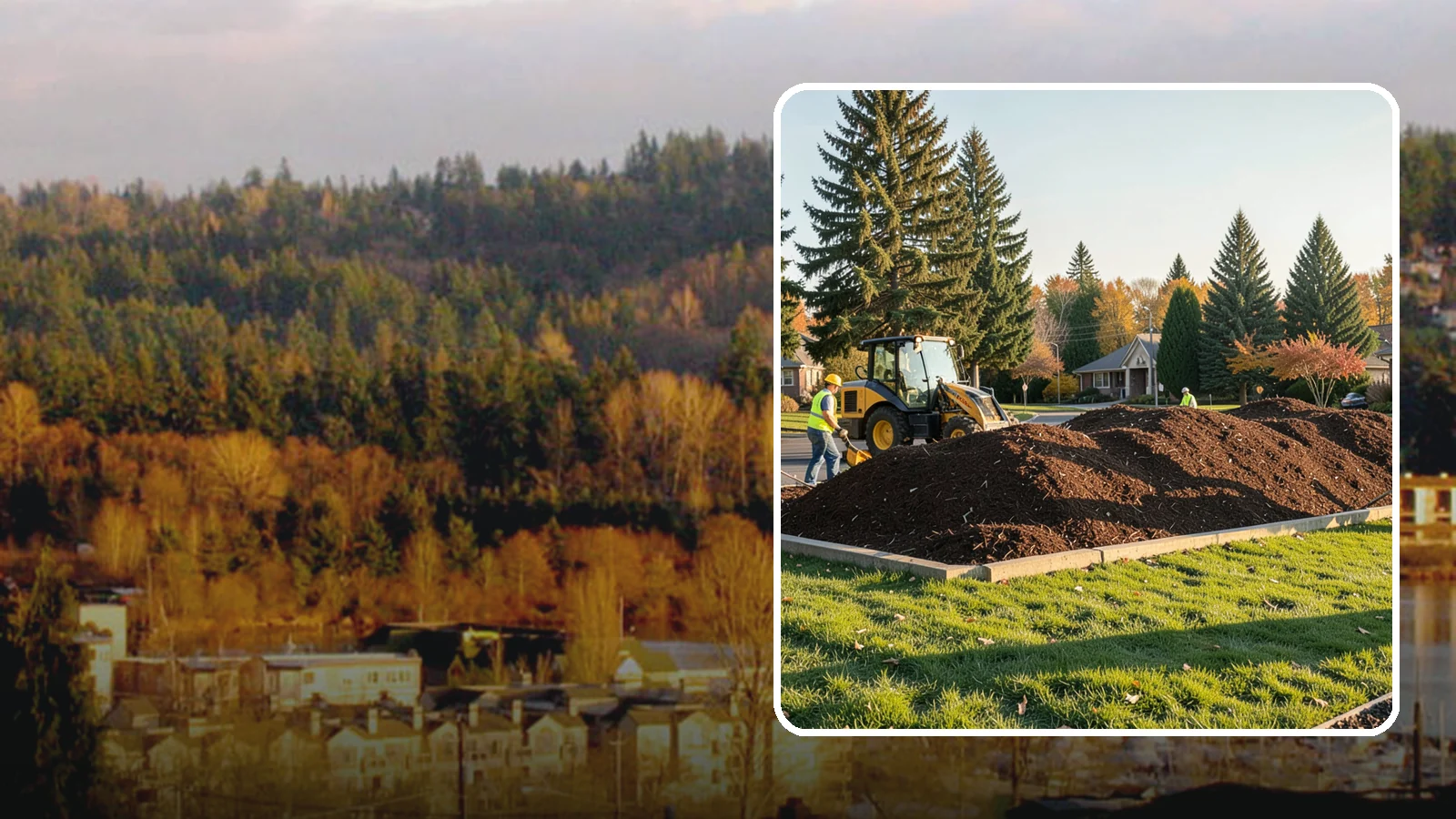 Mulch Installation in Kenmore, King County, WA - Fresh mulch installation that suppresses weeds, retains moisture, and gives public beds a uniform finish.