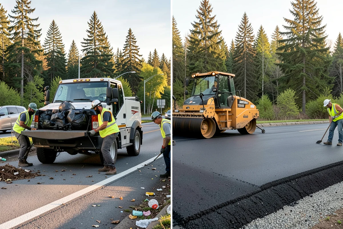 Mulch Installation in Lake Forest Park, King County, WA - Prep beds by edging, weeding, and clearing debris