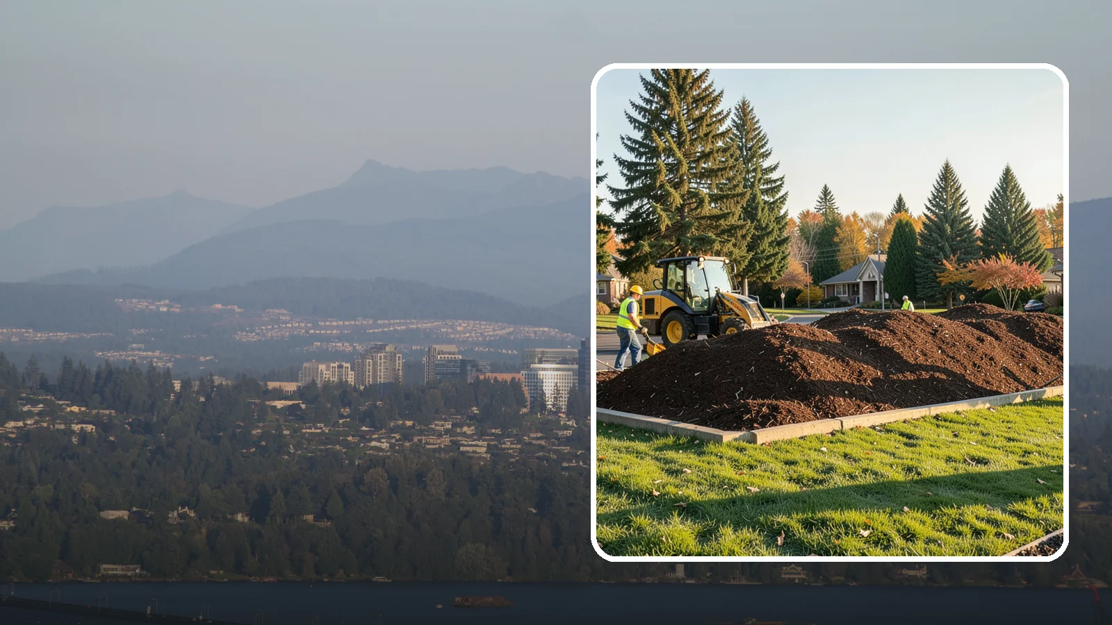 Mulch Installation in Medina, King County, WA - Fresh mulch installation that suppresses weeds, retains moisture, and gives public beds a uniform finish.