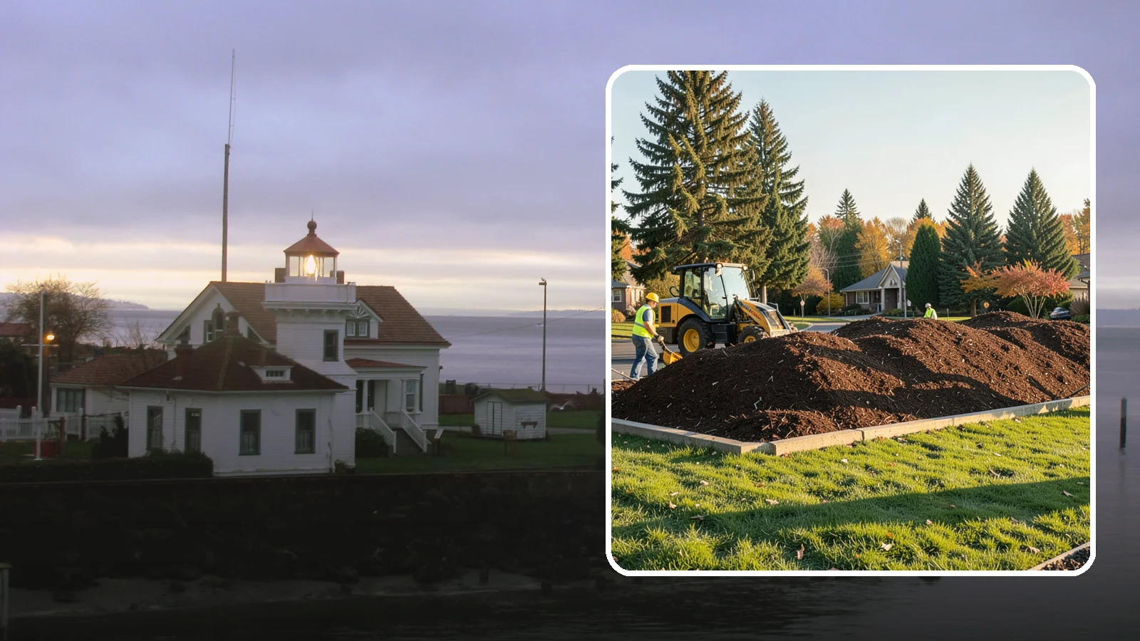 Mulch Installation in Mukilteo, Snohomish County, WA - Fresh mulch installation that suppresses weeds, retains moisture, and gives public beds a uniform finish.