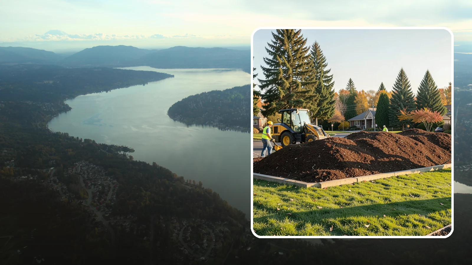 Mulch Installation in Sammamish, King County, WA - Fresh mulch installation that suppresses weeds, retains moisture, and gives public beds a uniform finish.