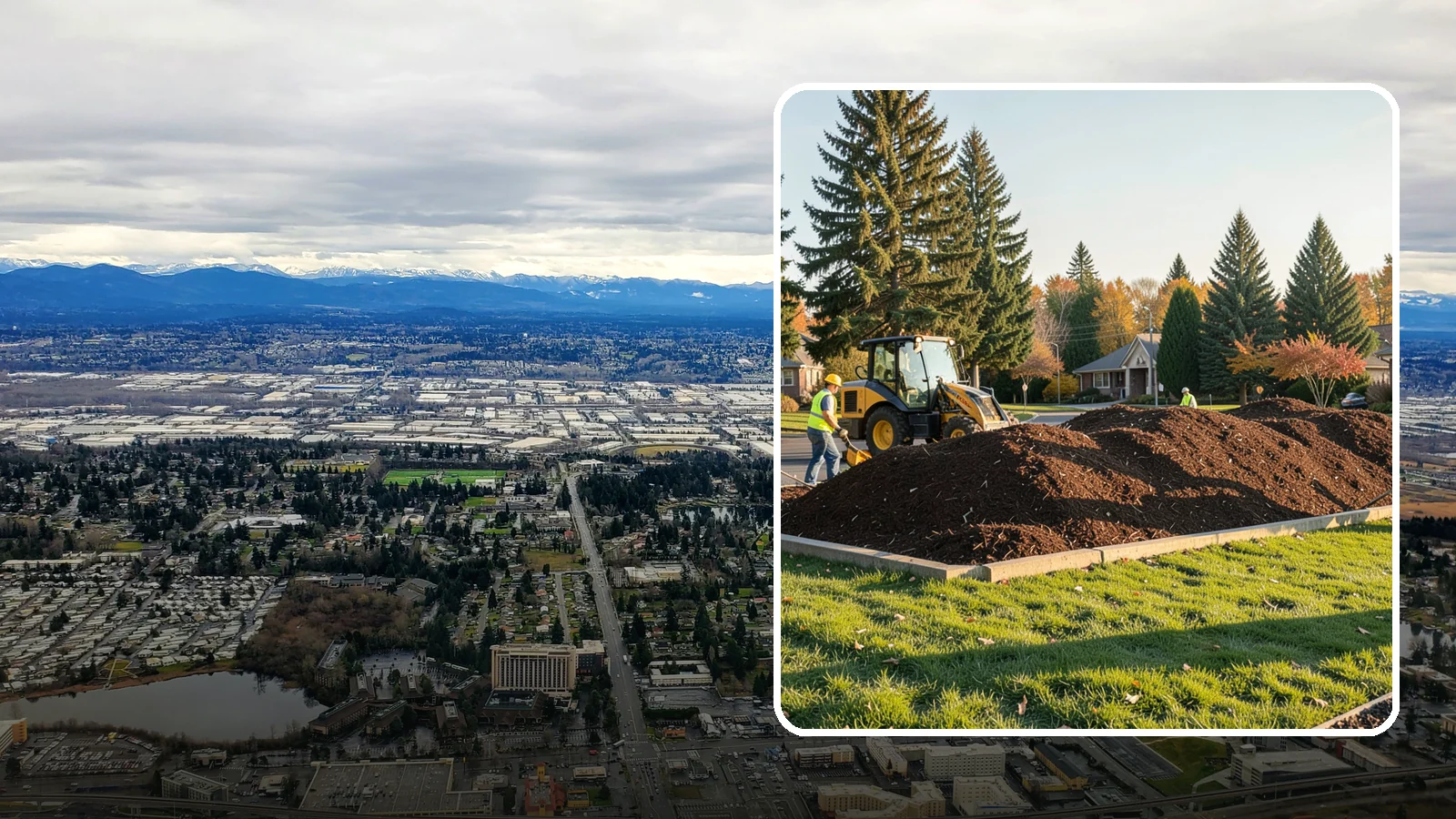 Mulch Installation in SeaTac, King County, WA - Fresh mulch installation that suppresses weeds, retains moisture, and gives public beds a uniform finish.