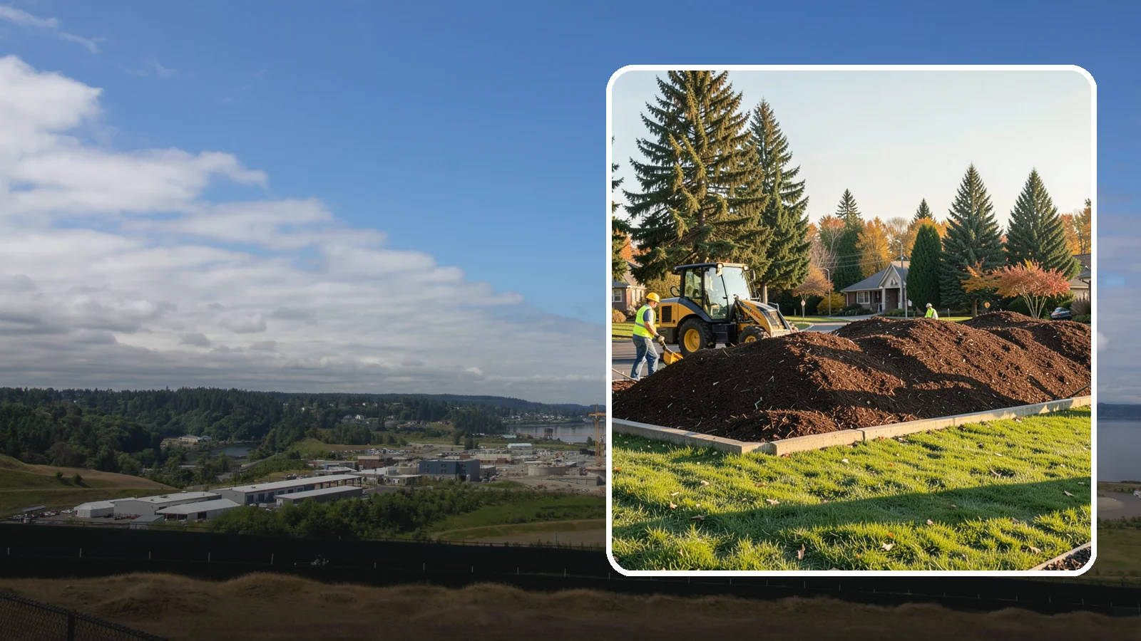 Mulch Installation in University Place, Pierce County, WA - Fresh mulch installation that suppresses weeds, retains moisture, and gives public beds a uniform finish.
