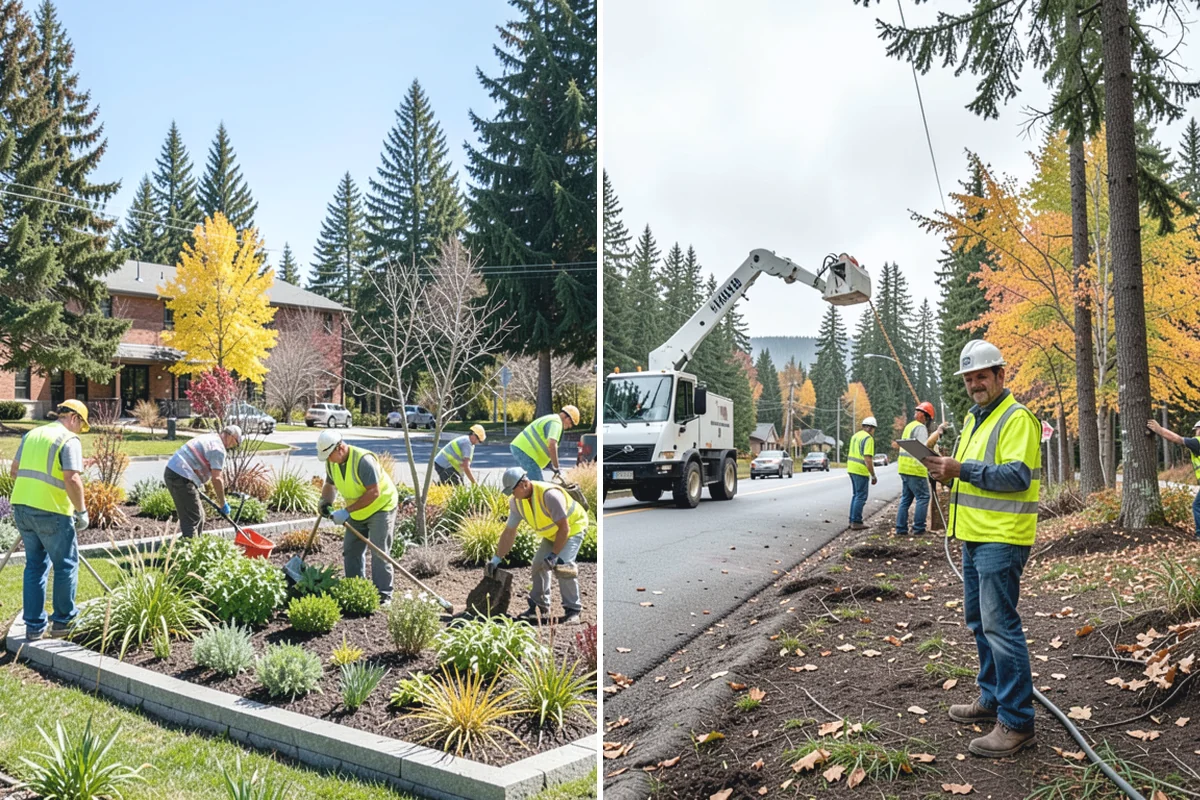 Mulch Installation in Woodinville, King County, WA - Prep beds by edging, weeding, and clearing debris