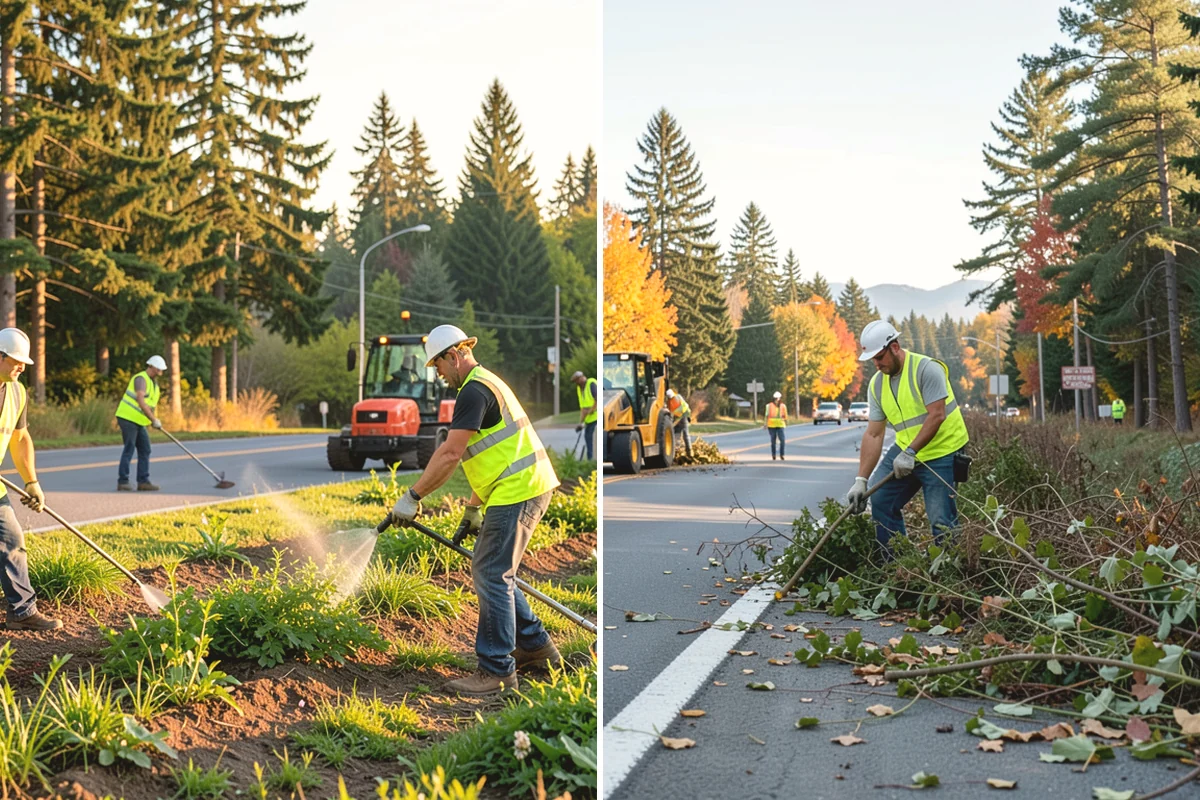 Municipal ADA Ramp Construction in Black Diamond, King County, WA - Field measurement of existing slopes, landings, and drainage