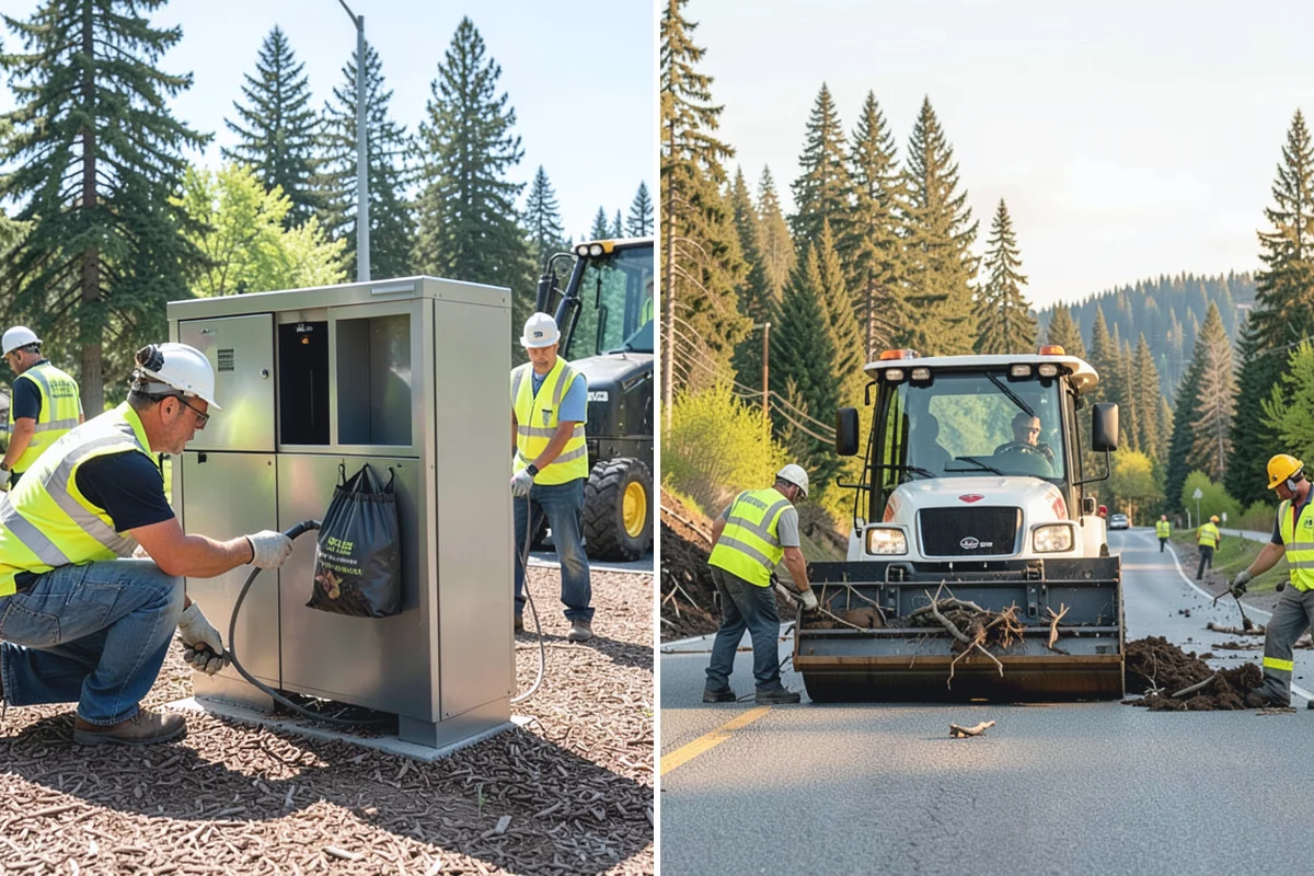 Municipal ADA Ramp Construction in Bonney Lake, Pierce County, WA - Field measurement of existing slopes, landings, and drainage