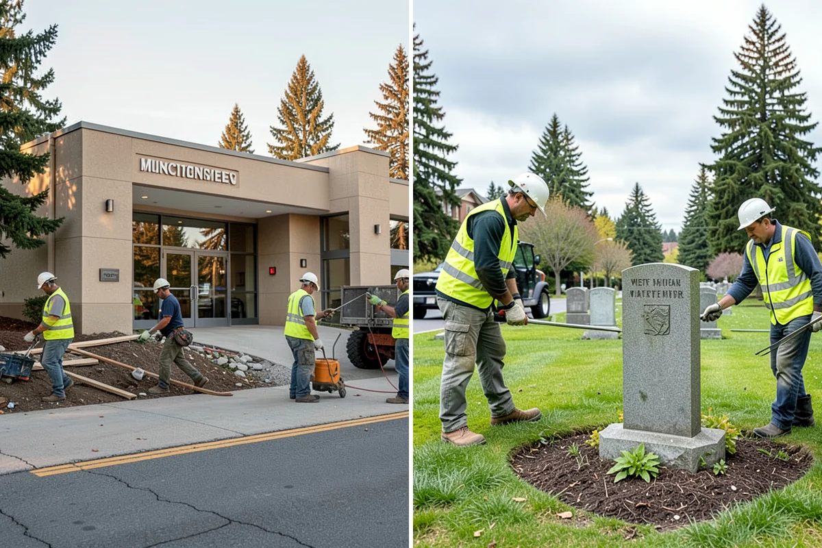 Municipal ADA Ramp Construction in Clyde Hill, King County, WA - Field measurement of existing slopes, landings, and drainage