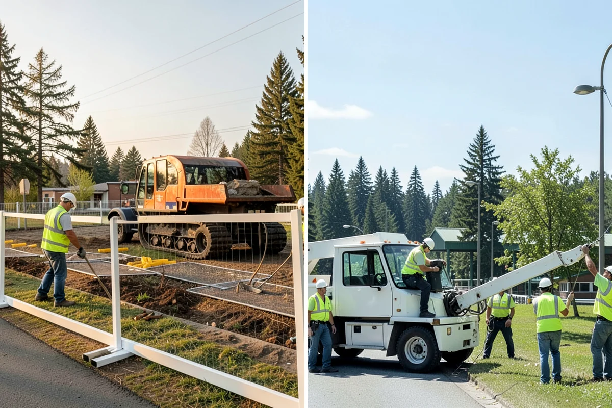 Municipal ADA Ramp Construction in Concrete, Skagit County, WA - Field measurement of existing slopes, landings, and drainage