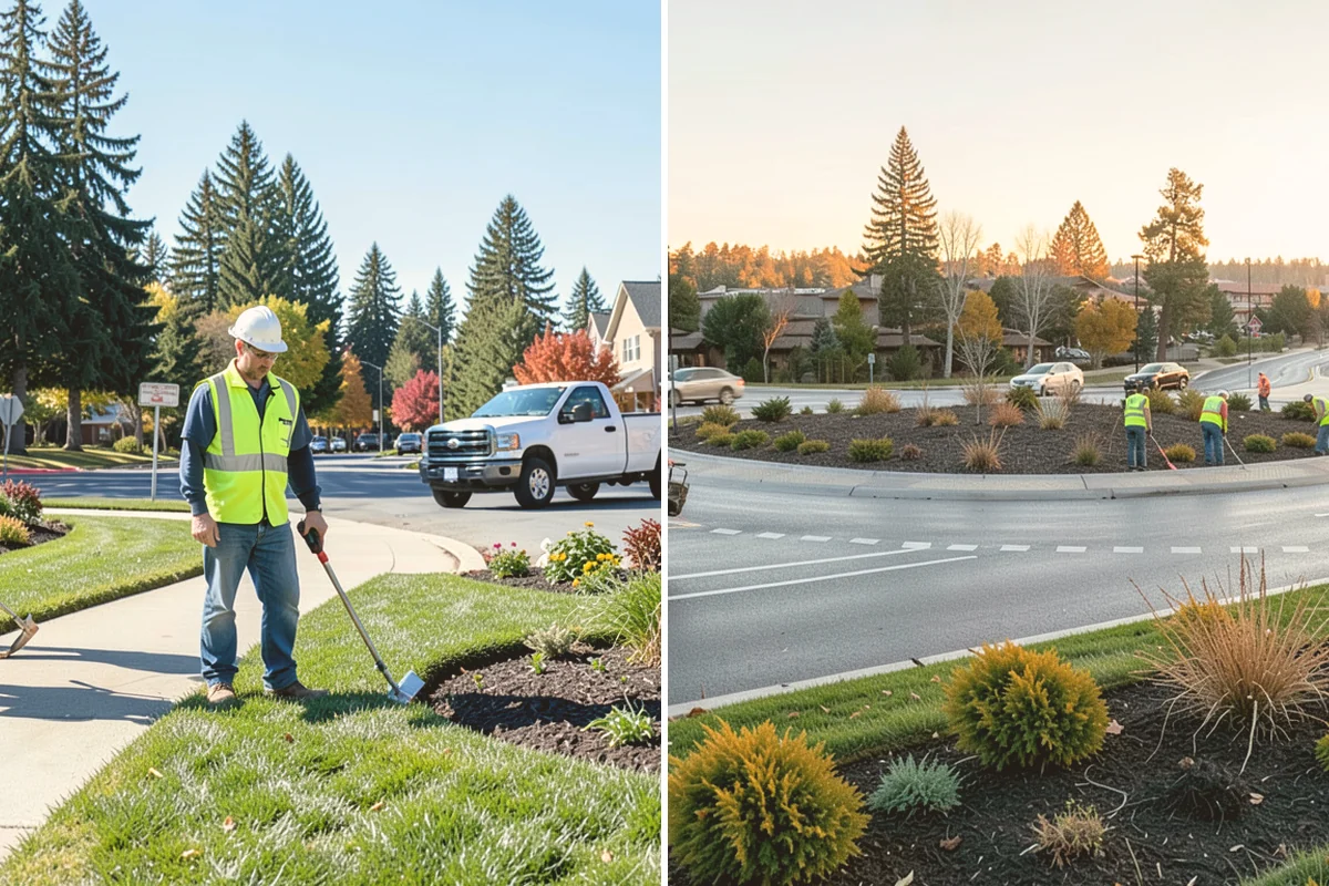 Municipal ADA Ramp Construction in Eatonville, Pierce County, WA - Field measurement of existing slopes, landings, and drainage
