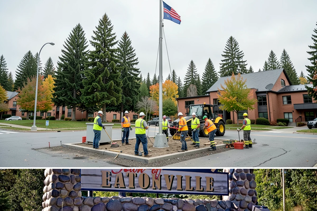 Municipal ADA Ramp Construction in Eatonville, Pierce County, WA - Dry-weather months allow the precise finishing and slope control that ramp compliance measurements depend on.
