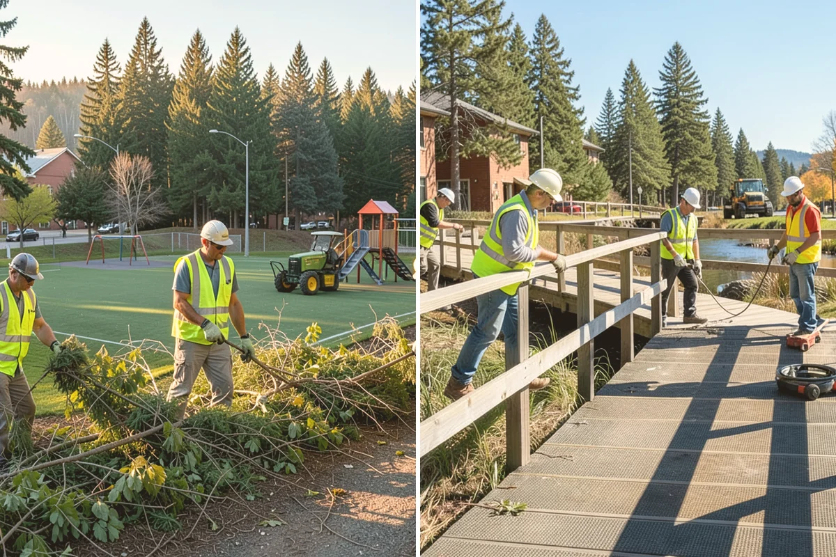 Municipal ADA Ramp Construction in Fife, Pierce County, WA - Field measurement of existing slopes, landings, and drainage