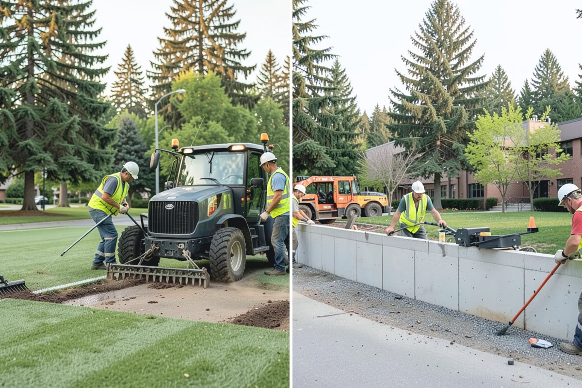Municipal ADA Ramp Construction in Granite Falls, Snohomish County, WA - Field measurement of existing slopes, landings, and drainage