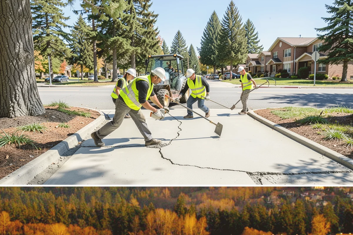 Municipal ADA Ramp Construction in Kenmore, King County, WA - Dry-weather months allow the precise finishing and slope control that ramp compliance measurements depend on.