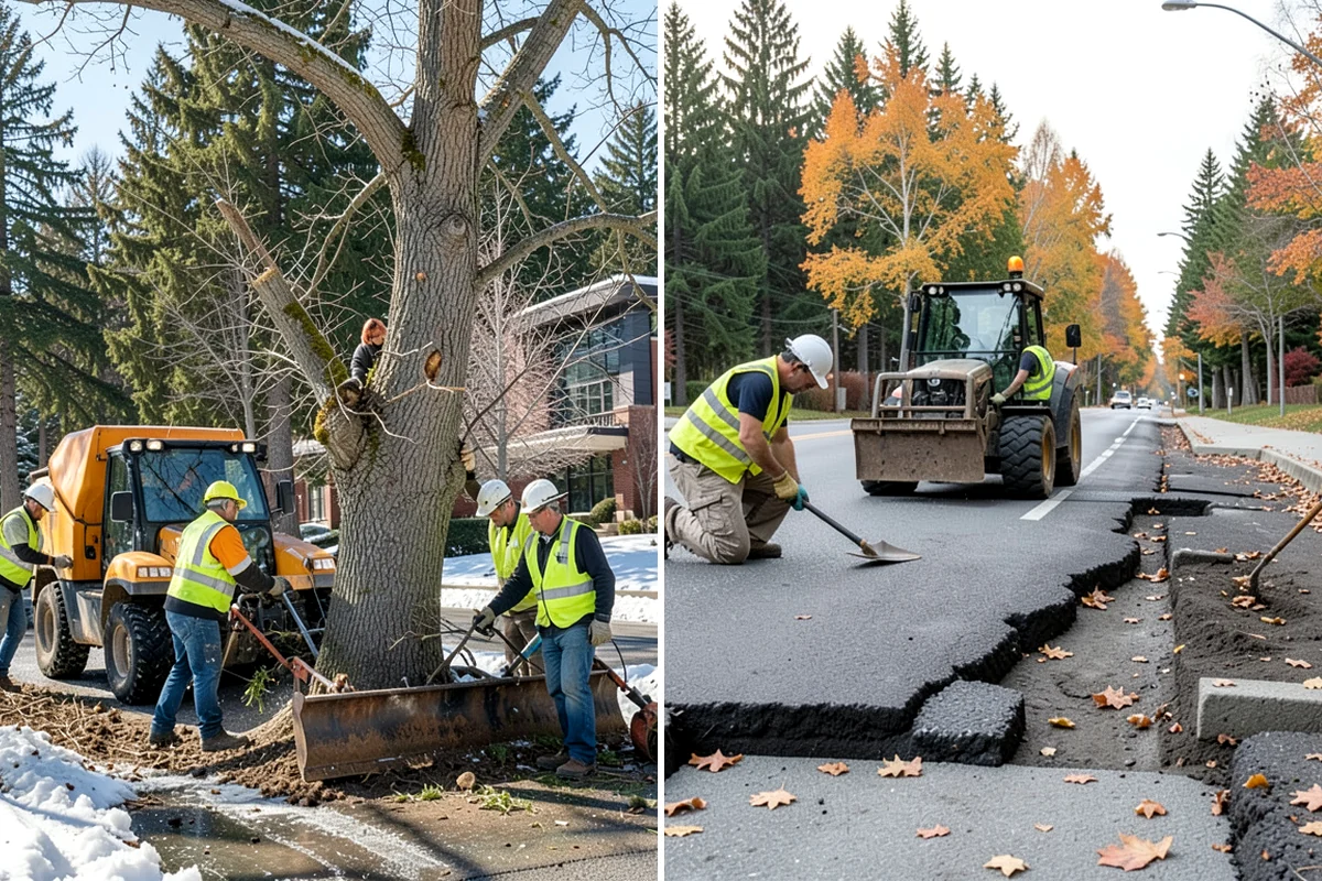 Municipal ADA Ramp Construction in Lake Forest Park, King County, WA - Field measurement of existing slopes, landings, and drainage