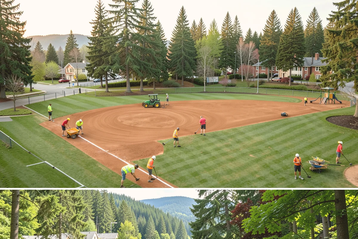 Municipal ADA Ramp Construction in Lake Forest Park, King County, WA - Dry-weather months allow the precise finishing and slope control that ramp compliance measurements depend on.