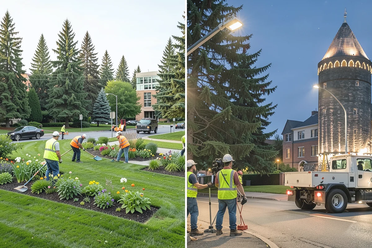 Municipal ADA Ramp Construction in Medina, King County, WA - Field measurement of existing slopes, landings, and drainage