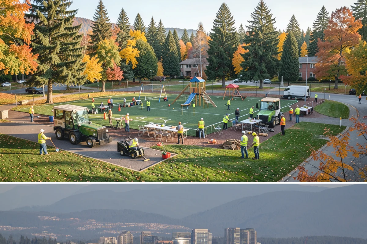 Municipal ADA Ramp Construction in Medina, King County, WA - Dry-weather months allow the precise finishing and slope control that ramp compliance measurements depend on.