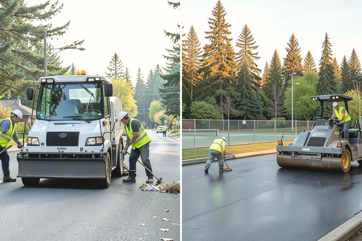 Municipal ADA Ramp Construction in Mercer Island, King County, WA - Field measurement of existing slopes, landings, and drainage