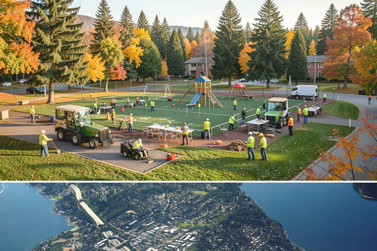 Municipal ADA Ramp Construction in Mercer Island, King County, WA - Dry-weather months allow the precise finishing and slope control that ramp compliance measurements depend on.