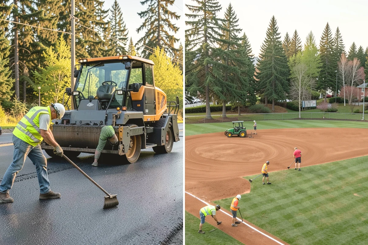 Municipal ADA Ramp Construction in Monroe, Snohomish County, WA - Field measurement of existing slopes, landings, and drainage