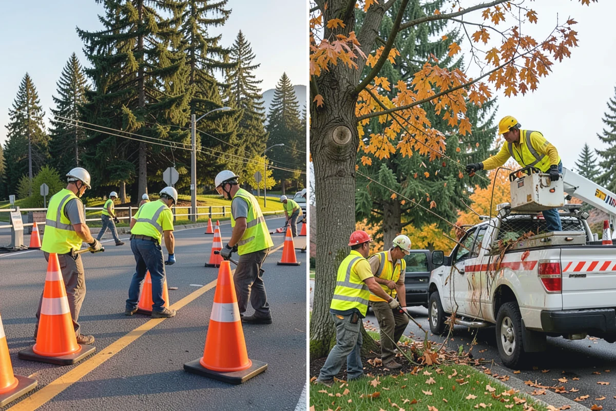Municipal ADA Ramp Construction in Roy, Pierce County, WA - Field measurement of existing slopes, landings, and drainage